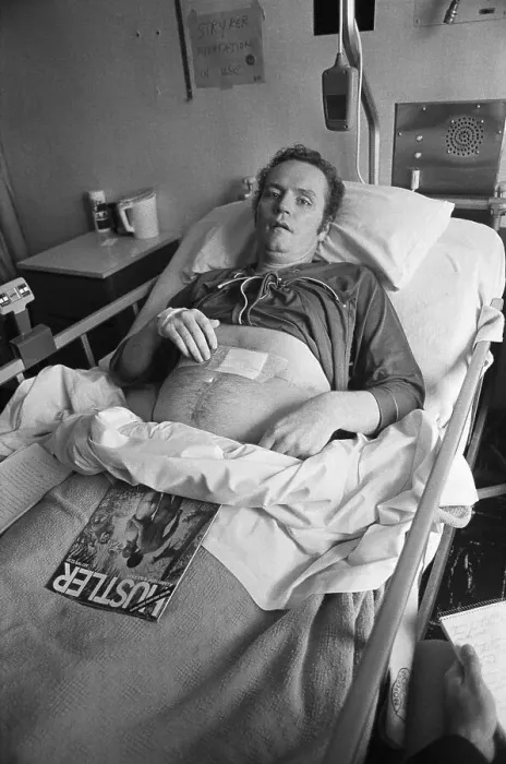 Framed Print : Larry Flynt in Hospital Bed Framed Print : Larry Flynt in Hospital Bed
