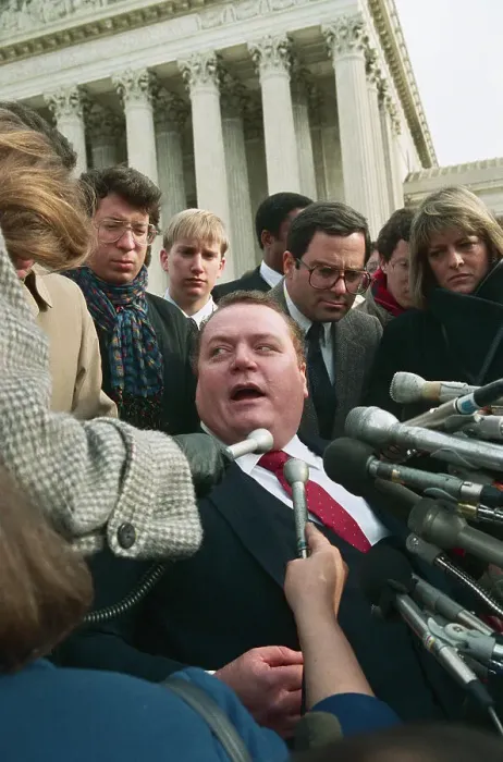 Framed Print : Larry Flynt Talks to the Press Framed Print : Larry Flynt Talks to the Press