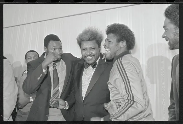 Framed Print : Larry Holmes, Don King, and Leon Spinks Smiling Framed Print : Larry Holmes, Don King, and Leon Spinks Smiling