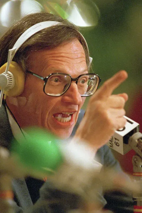 Framed Print : Larry King Broadcasting Framed Print : Larry King Broadcasting