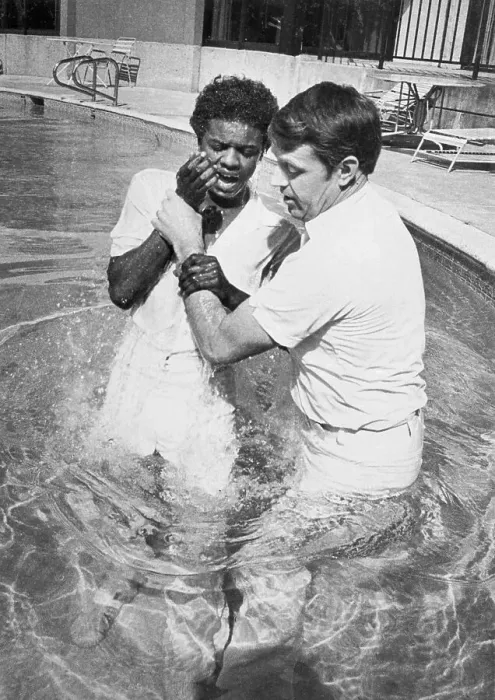 Framed Print : Larry Lester Being Baptized Framed Print : Larry Lester Being Baptized