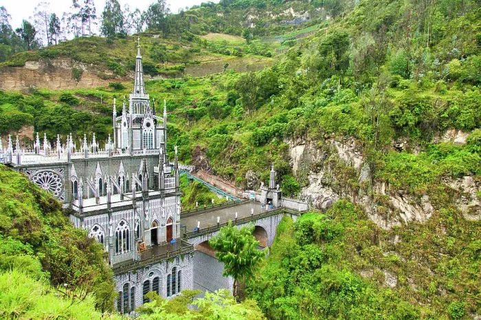 Framed Print : Las Lajas Santuary in Colombia Framed Print : Las Lajas Santuary in Colombia