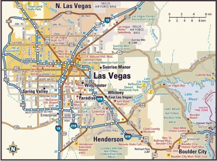 Framed Print : Las Vegas, Nevada area Framed Print : Las Vegas, Nevada area