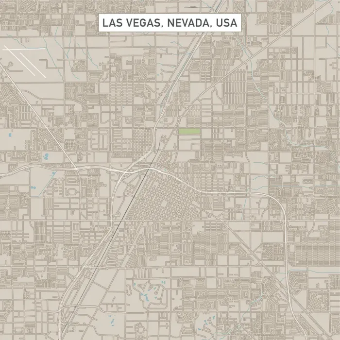 Framed Print : Las Vegas Nevada US City Street Map Framed Print : Las Vegas Nevada US City Street Map
