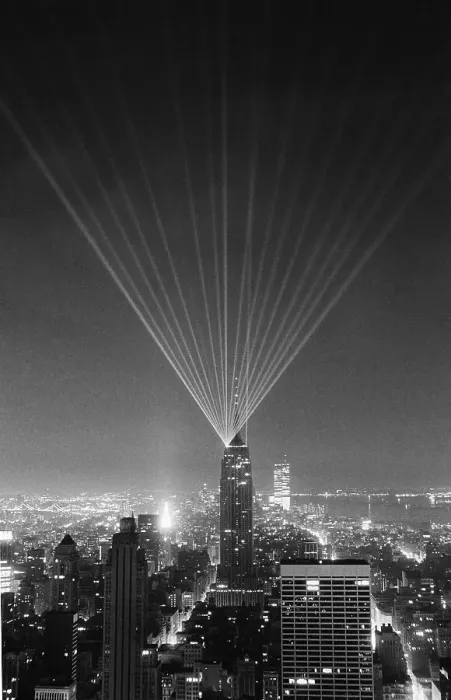 Framed Print : Laser Lights Atop the Empire State Building Framed Print : Laser Lights Atop the Empire State Building