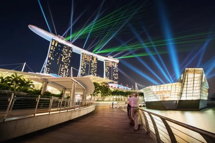 Framed Print : Laser show at Marina bay sand Framed Print : Laser show at Marina bay sand