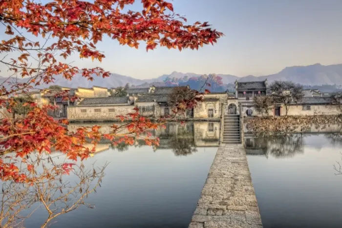 Framed Print : Late fall morning at Hongcun Framed Print : Late fall morning at Hongcun