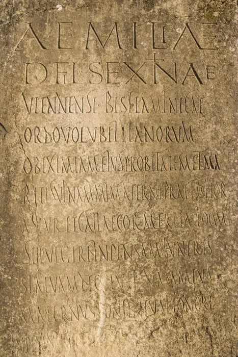 Framed Print : Latin inscription on ancient pillars Framed Print : Latin inscription on ancient pillars