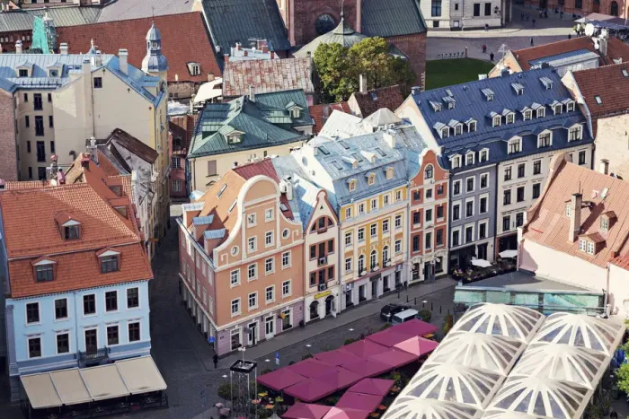 Framed Print : Latvia, Riga, Old town architecture