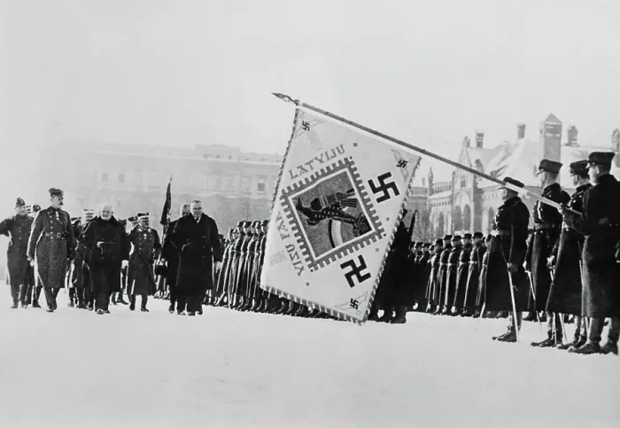 Framed Print : Latvian Military Being Reviewed Framed Print : Latvian Military Being Reviewed