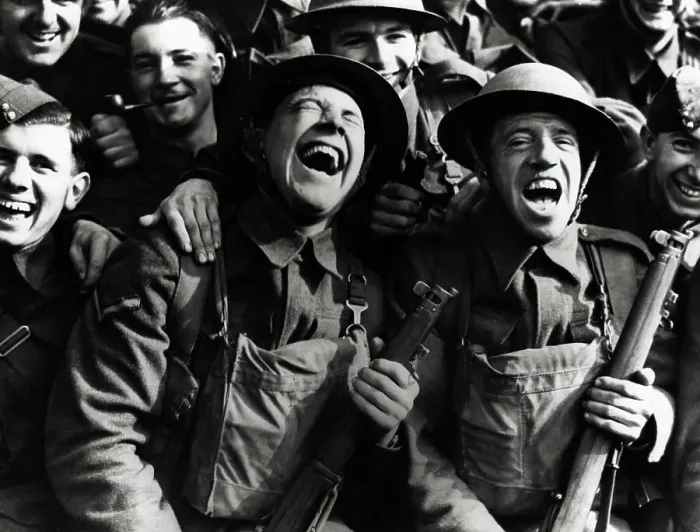 Framed Print : Laughing British Soldiers