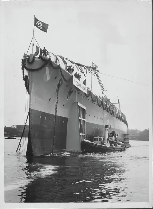 Framed Print : Launch Of The Scharnhorst Framed Print : Launch Of The Scharnhorst