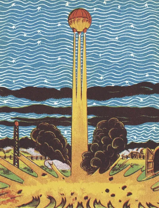 Framed Print : Launch of a Spacecraft