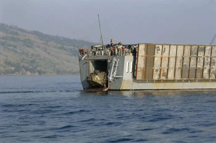 Framed Print : Launching Amphibious Tank Framed Print : Launching Amphibious Tank