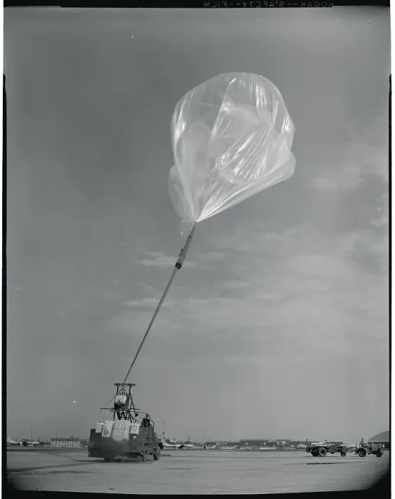 Framed Print : Launching of a Weather Balloon