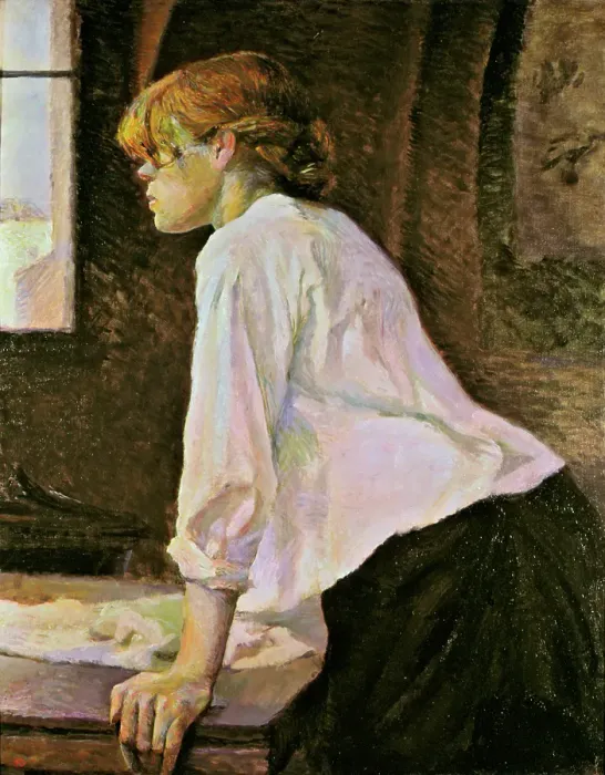 Framed Print : The laundress (La Blanchisseuse), by Henri de Toulouse-Lautrec, 1884 - 1888, 19th Century, oil on canvas, 93 x 75 cm Framed Print : The laundress (La Blanchisseuse), by Henri de Toulouse-Lautrec, 1884 - 1888, 19th Century, oil on canvas, 93 x 75 cm