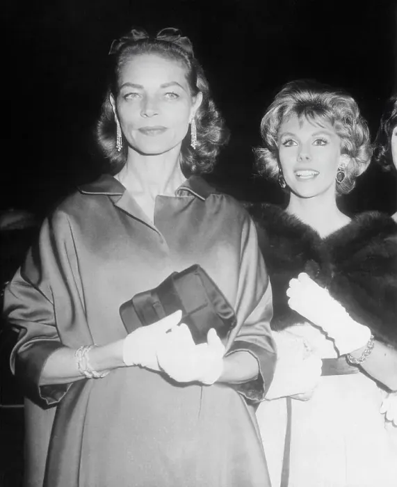 Framed Print : Lauren Bacall with Betsy von Furstenberg