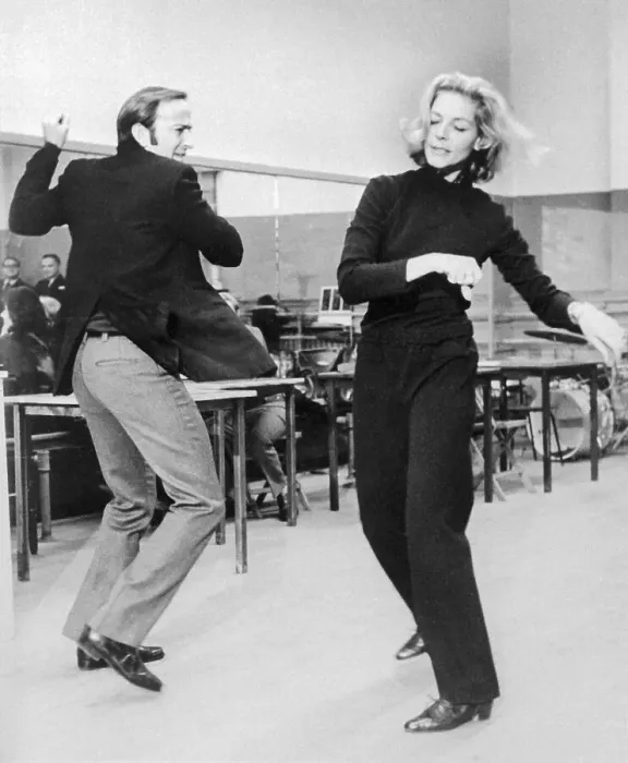 Framed Print : Lauren Bacall Learning a Dance Routine Framed Print : Lauren Bacall Learning a Dance Routine
