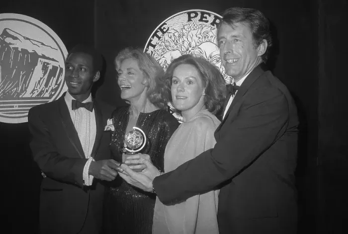 Framed Print : Lauren Bacall Posing with Fellow Tony Award Winners