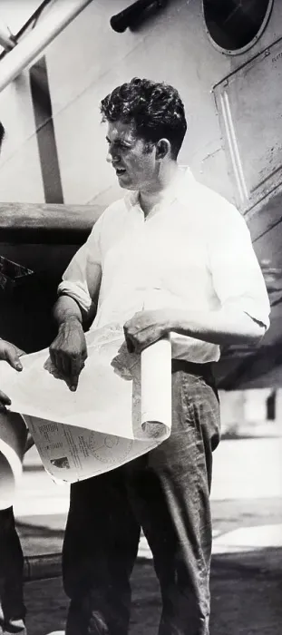 Framed Print : Laurence Gould Looking At Map W / O'Brien Framed Print : Laurence Gould Looking At Map W / O'Brien