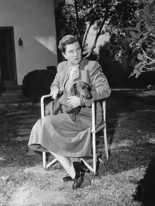 Framed Print : Laurette Kilbourne with her Dog Framed Print : Laurette Kilbourne with her Dog