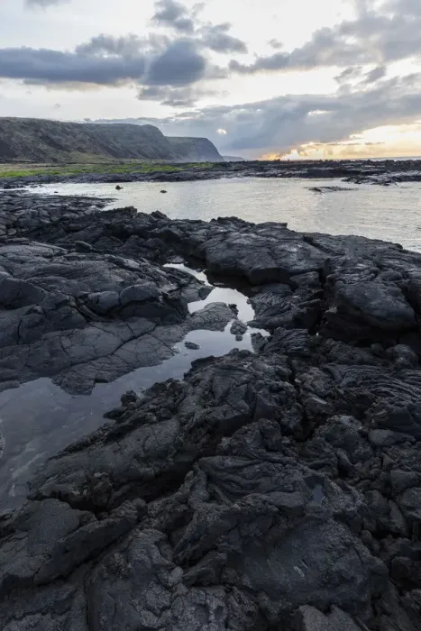 Framed Print : Lava rock shoreline at sunrise, Hawaii, USA Framed Print : Lava rock shoreline at sunrise, Hawaii, USA