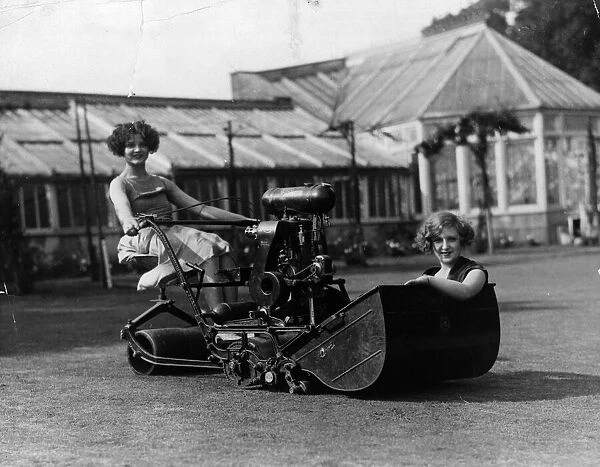 Lawnmower. 1926: Two members of the cast of Charles B Cochrans 1926 Revue