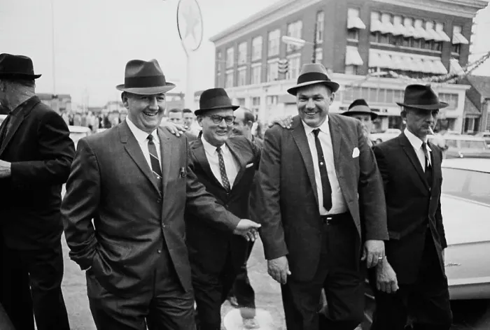 Framed Print : Lawrence Rainey And Deputy Leave Court