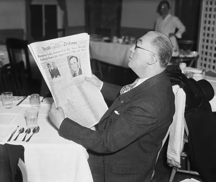 Framed Print : Lawyer Reading Newspaper Framed Print : Lawyer Reading Newspaper