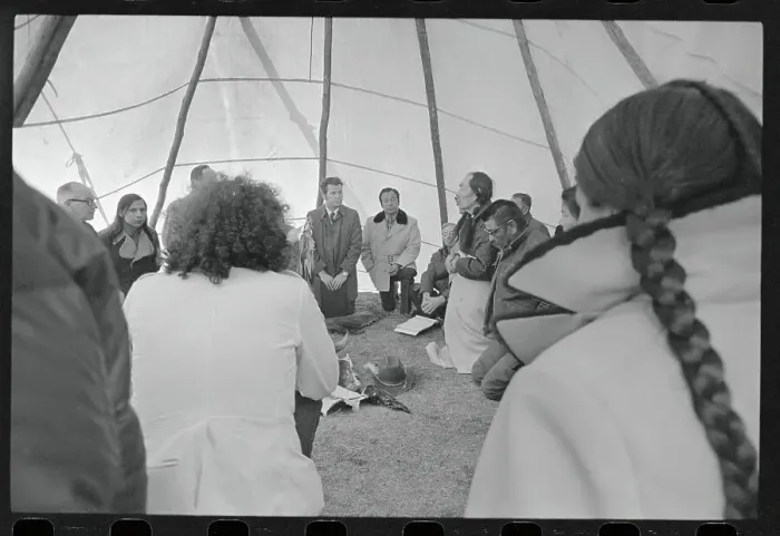 Framed Print : Lawyers Meeting with American Indian Movement Members Framed Print : Lawyers Meeting with American Indian Movement Members