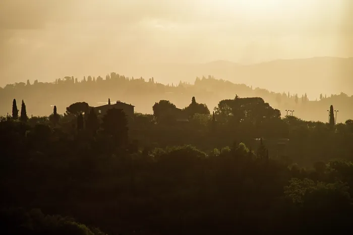 Framed Print : Layers of hills at sunrise in Tuscany Framed Print : Layers of hills at sunrise in Tuscany