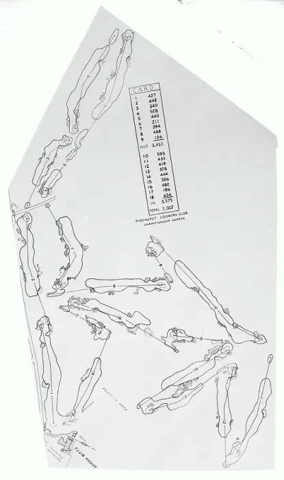 Framed Print : Layout of Golf Club in Pinehurst, North Carolina Framed Print : Layout of Golf Club in Pinehurst, North Carolina