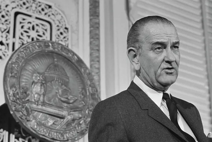 Framed Print : LBJ At The National Press Club, 1969 Framed Print : LBJ At The National Press Club, 1969
