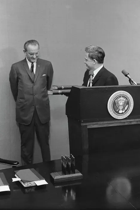 Framed Print : LBJ Sign The Federal Budget, 1968 Framed Print : LBJ Sign The Federal Budget, 1968