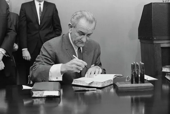 Framed Print : LBJ Sign The Federal Budget, 1968 Framed Print : LBJ Sign The Federal Budget, 1968