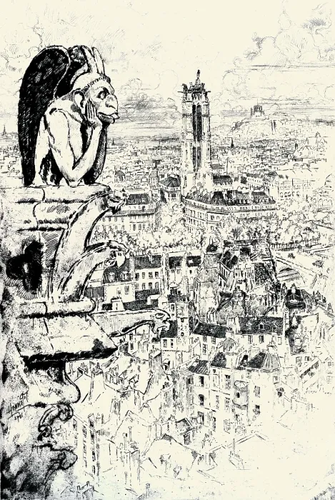 Framed Print : Le Stryge. A sketch for 'The Devils of Notre Dame.' With a detail impression Framed Print : Le Stryge. A sketch for 'The Devils of Notre Dame.' With a detail impression