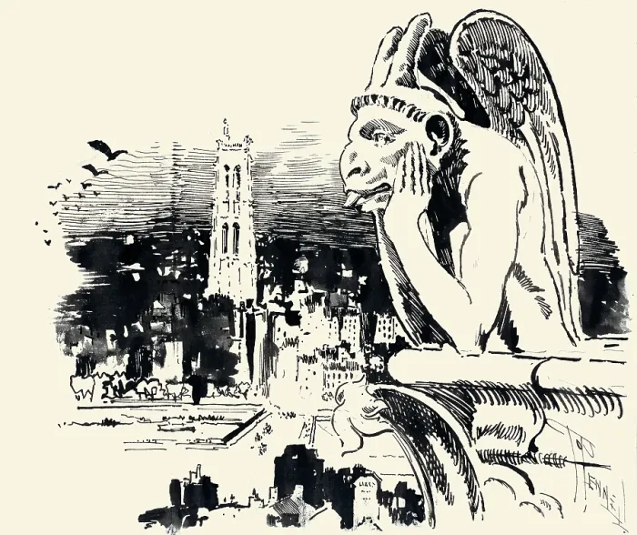 Framed Print : Le stryge, Notre Dame