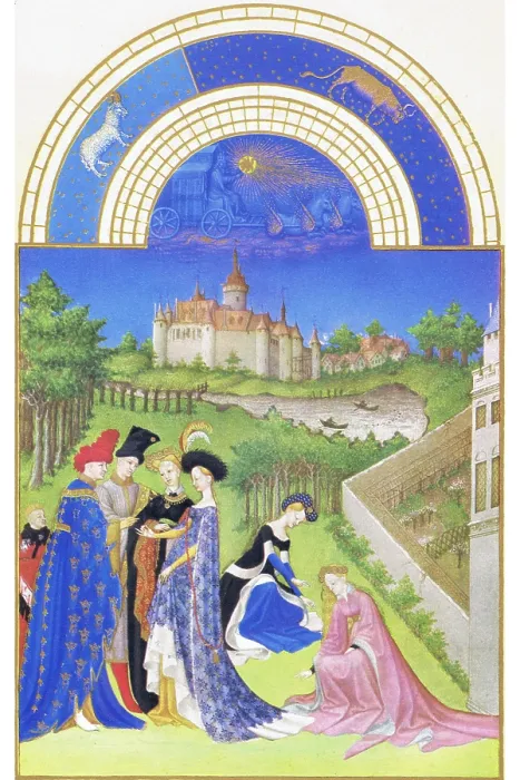 Framed Print : Le Tres riches heures du Duc de Berry - April Framed Print : Le Tres riches heures du Duc de Berry - April