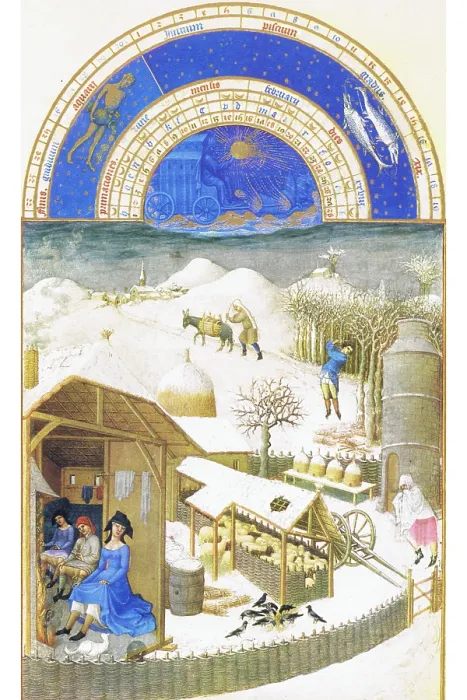 Framed Print : Le Tres riches heures du Duc de Berry - February Framed Print : Le Tres riches heures du Duc de Berry - February