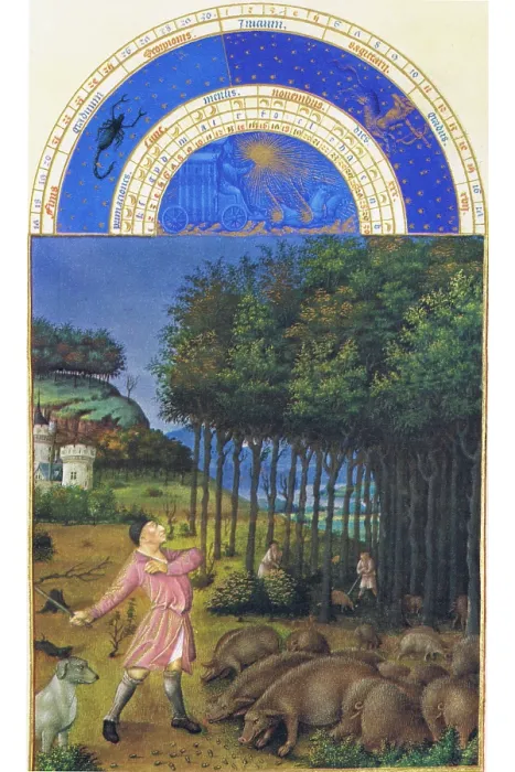 Framed Print : Le Tres riches heures du Duc de Berry - November Framed Print : Le Tres riches heures du Duc de Berry - November