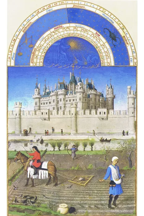 Framed Print : Le Tres riches heures du Duc de Berry - October Framed Print : Le Tres riches heures du Duc de Berry - October