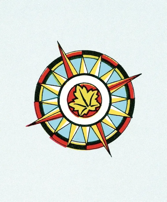 Framed Print : Leaf compass Framed Print : Leaf compass