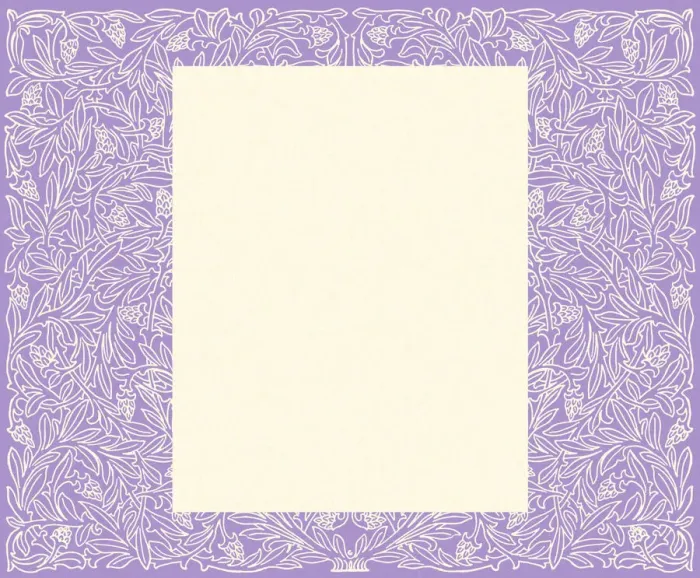 Framed Print : Leafy Purple Border Framed Print : Leafy Purple Border