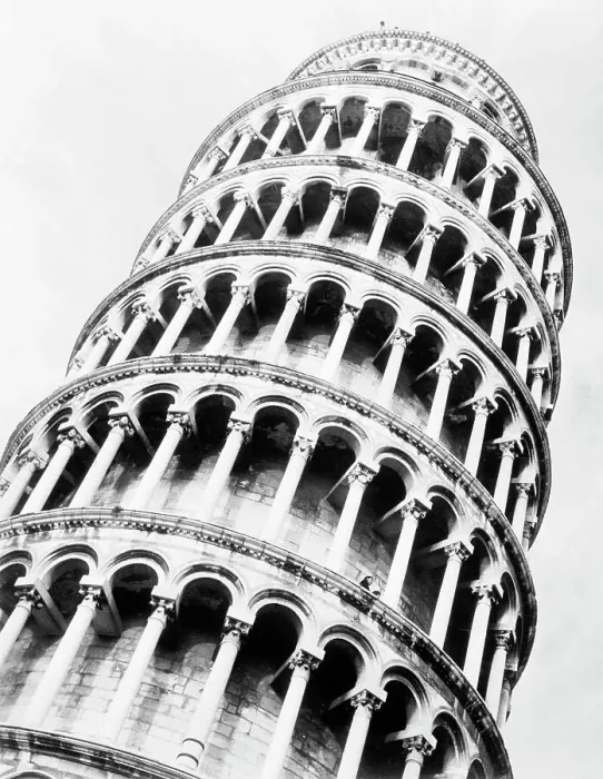 Framed Print : Leaning Tower of Pisa from Below Framed Print : Leaning Tower of Pisa from Below