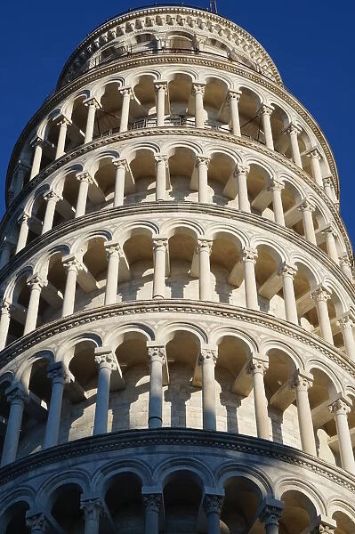 Leaning Tower of Pisa in the Sunshine, Detailed, Italy