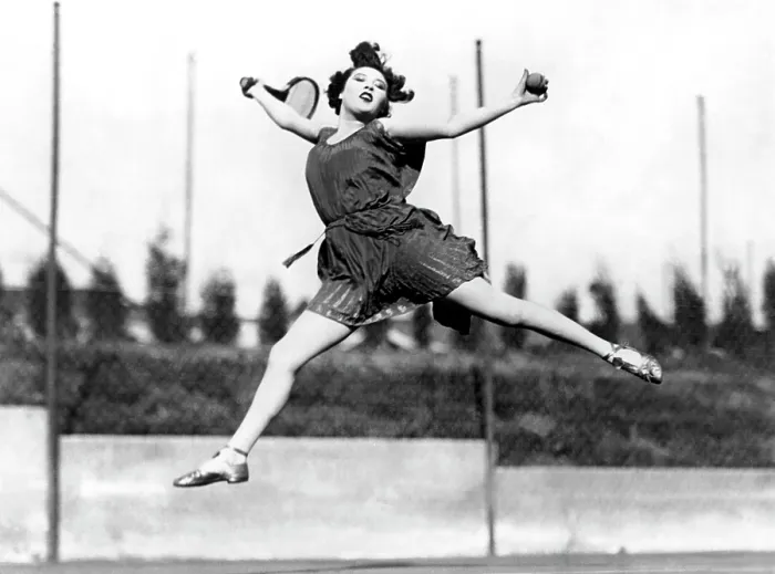 Framed Print : Leaping Tennis Woman Framed Print : Leaping Tennis Woman