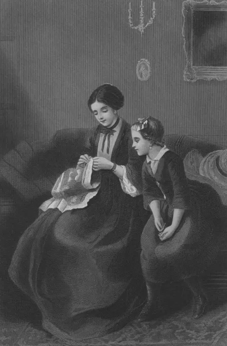 Framed Print : Learning To Sew Framed Print : Learning To Sew