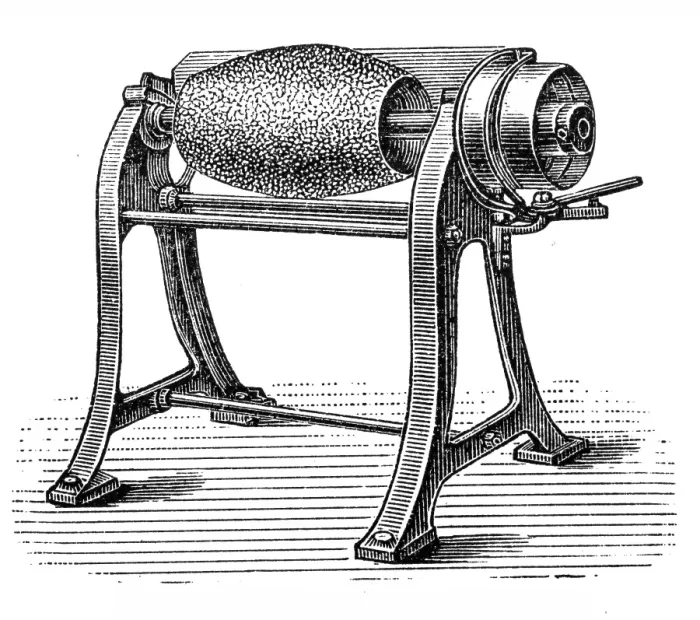 Framed Print : Leather industry, burnishing machine Framed Print : Leather industry, burnishing machine