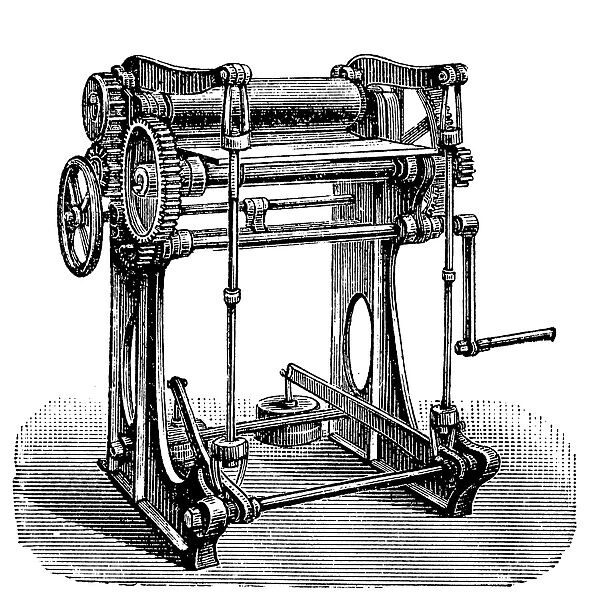 Leather industry, rolling machine