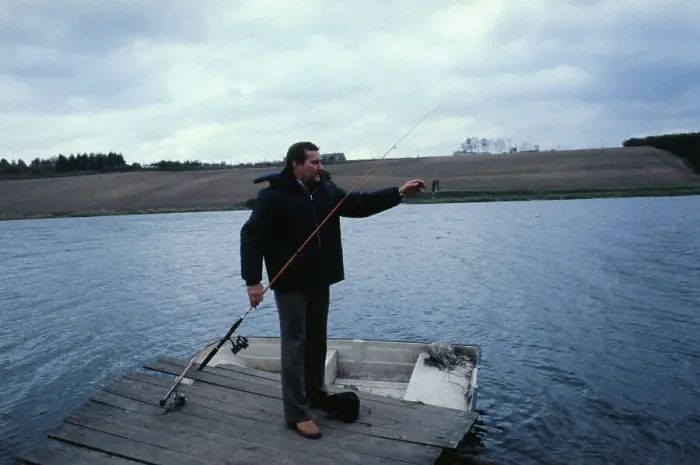 Framed Print : Lech Walesa Fishing Framed Print : Lech Walesa Fishing